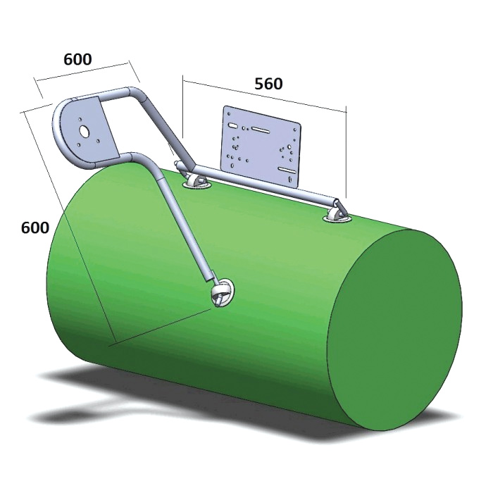 Стойка рулевая с креплением на баллон надувной лодки 25мм в Копейске