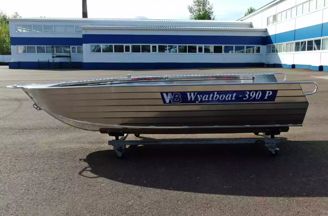 Алюминиевая лодка Wyatboat-390РМ увеличенный борт в Копейске