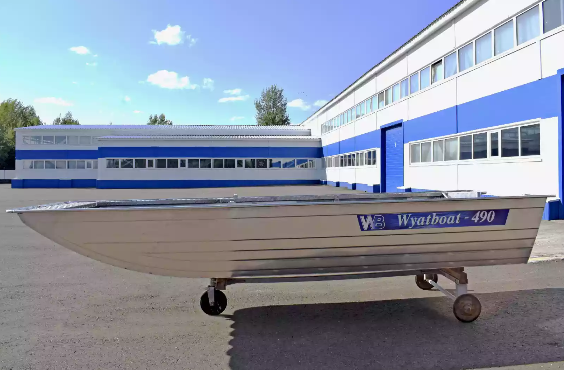 Алюминиевая лодка Wyatboat-490 Jonboat в Копейске