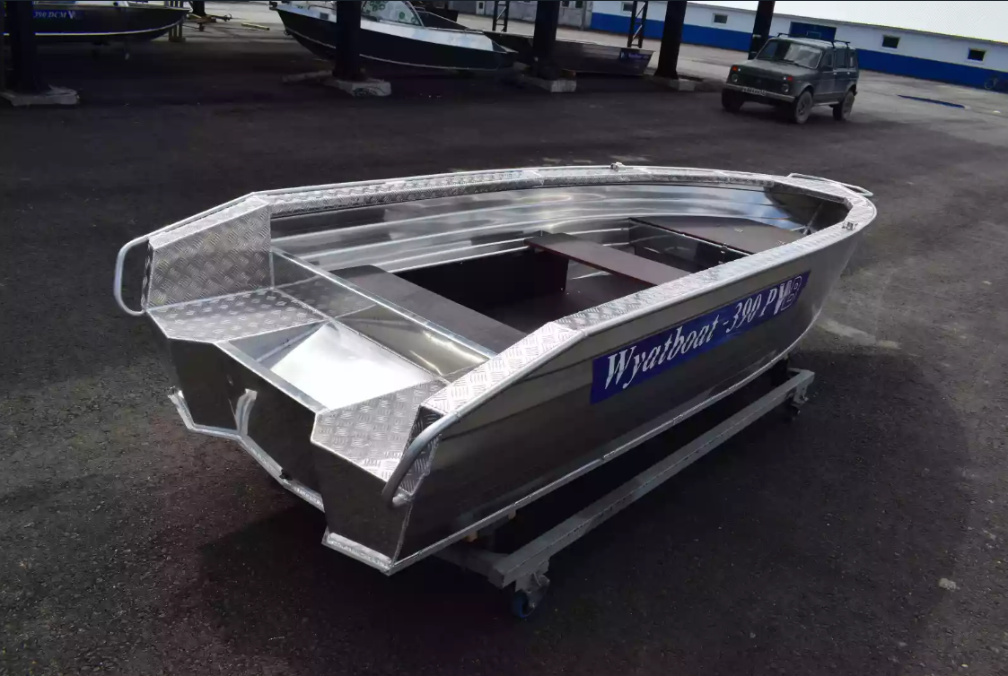 Алюминиевая лодка Wyatboat-390Р Увеличенный борт в Копейске