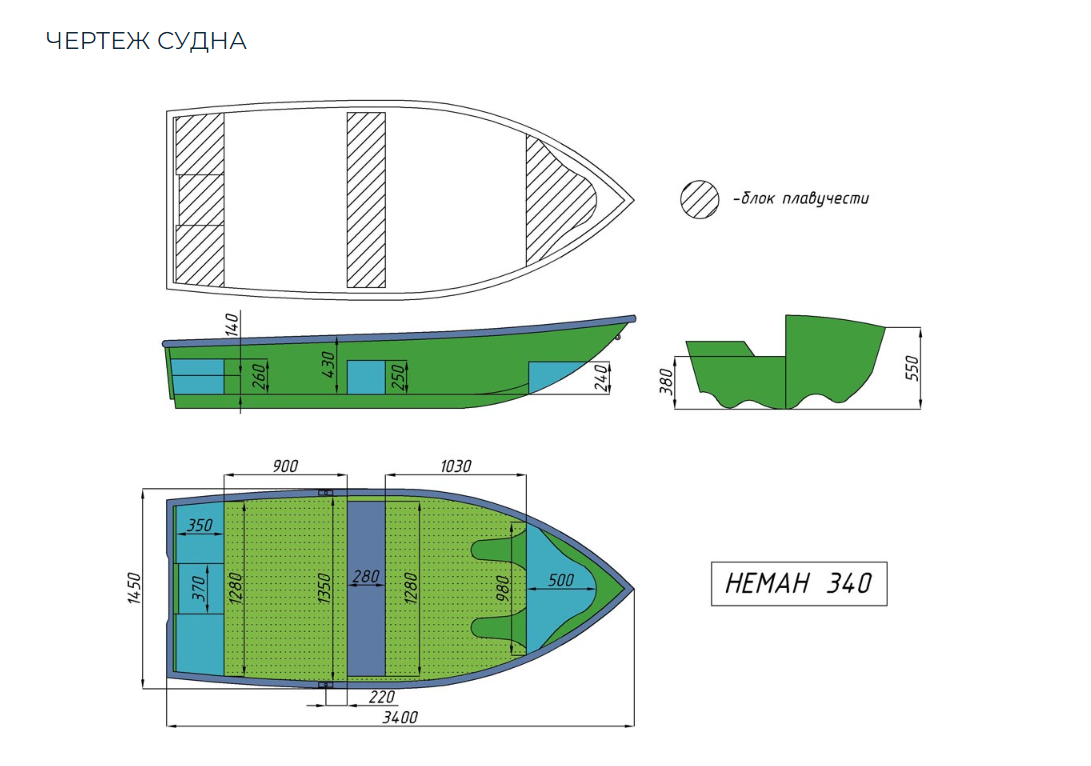 Стеклопластиковая лодка Neman-340 (тримаран) в Копейске