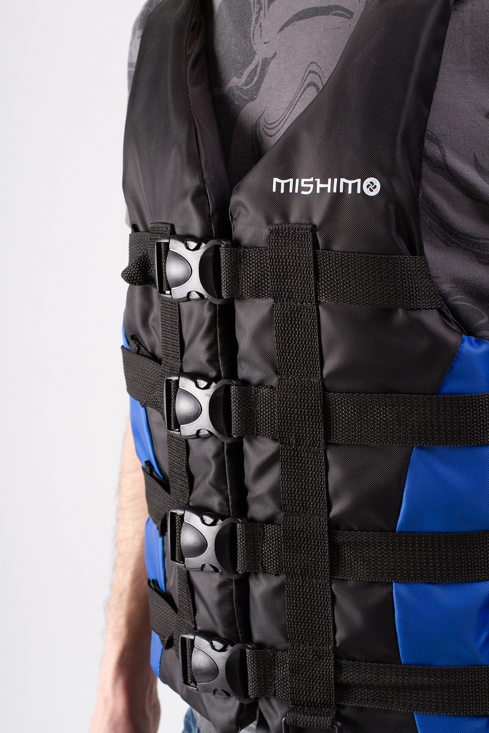 Жилет спасательный MISHIMO PRO Премиум качества Черно-синий в Копейске