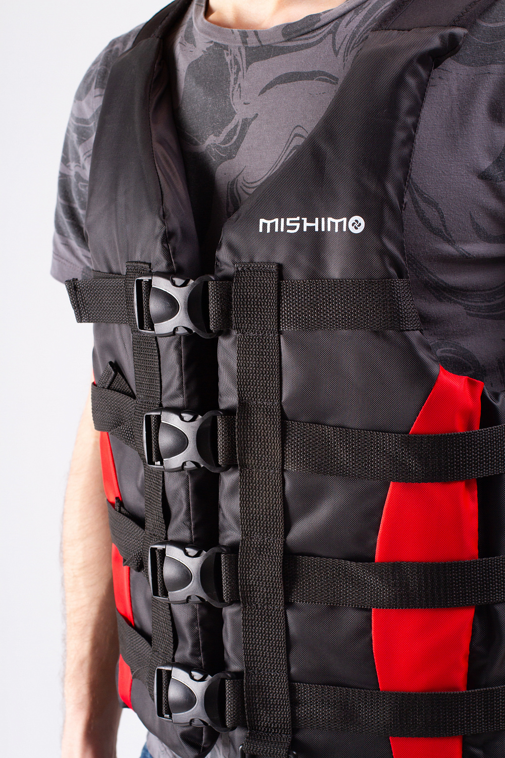 Жилет спасательный MISHIMO PRO Премиум качества Черно-красный в Копейске
